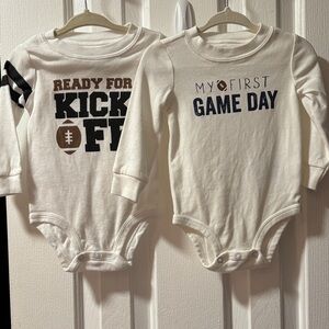 NWOT Carter's long sleeve football onesie bundle (2)